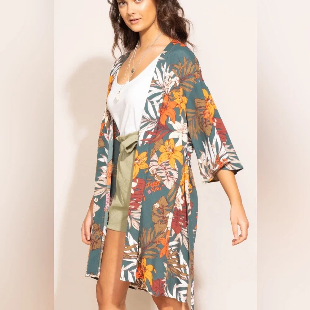 Pink Martini Collection Robe The Tropical Wrap size XS NWT